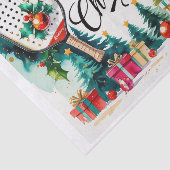 Pickleball kerstthema tissuepapier (Detail)