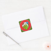Pickleball kerstthema vierkante sticker (Envelop)