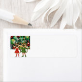 Pickleball kerstthema voor kattenliefhebbers etiket (Insitu)