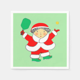 Pickleball Kerstvakantie Feest Servet
