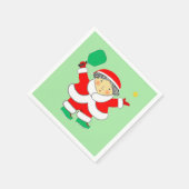 Pickleball Kerstvakantie Feest Servet (Hoek)