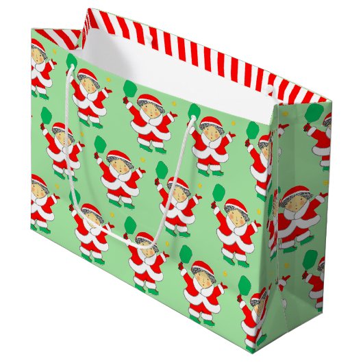 Pickleball Kerstvakantie Groot Cadeauzakje (Voorkant Gekanteld)