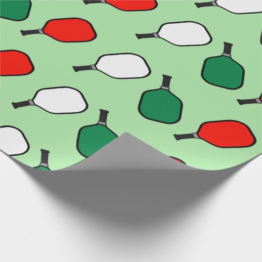 Pickleball Kerstvakantie inpakpapier (Hoek)