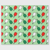 Pickleball Kerstvakantie inpakpapier (Vlak)