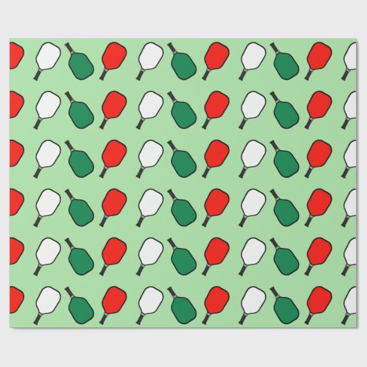 Pickleball Kerstvakantie inpakpapier (Vlak)