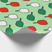 Pickleball Kerstvakantie inpakpapier (Hoek)