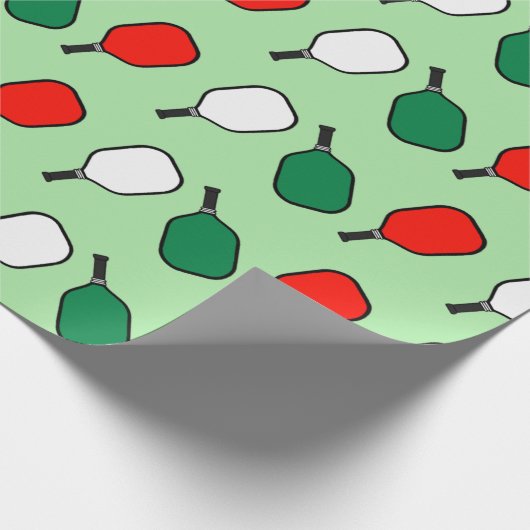Pickleball Kerstvakantie inpakpapier (Hoek)