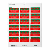 Pickleball Kerstvakantie Label (Full Sheet)