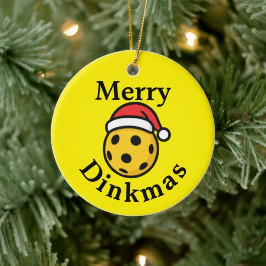 Pickleball kerstversiering keramisch ornament (Boom)