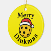 Pickleball kerstversiering keramisch ornament (Links)