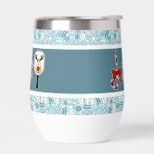 Pickleball Kerstvreugde Sneeuwvlok Blauw en Wit (Links)