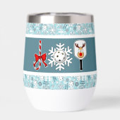 Pickleball Kerstvreugde Sneeuwvlok Blauw en Wit (Achterkant)