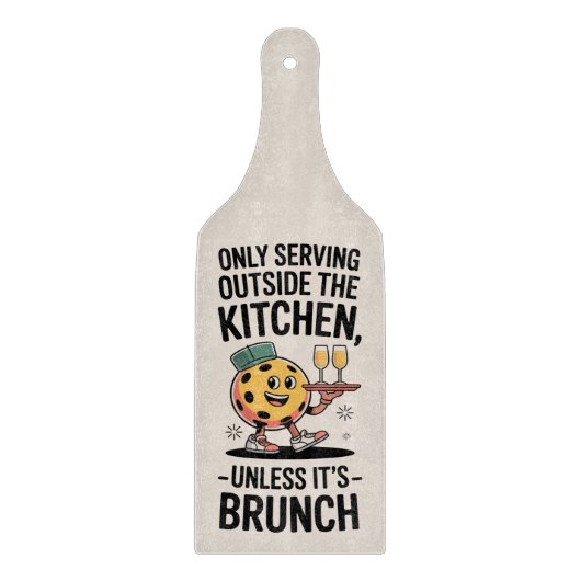 Pickleball Keuken Overtreding Brunch Uitzondering Snijplank (Voorkant)