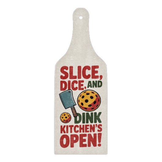 Pickleball Keuken’s Open Grappige Paddle Snijplank (Voorkant)
