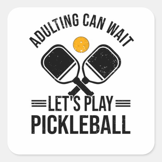 Pickleball Kinder Pickleball Player Hobby Parents Vierkante Sticker (Voorkant)