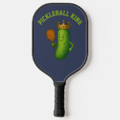Pickleball King Funny Pickle & Crown Sjabloon Paddle (Achterkant)