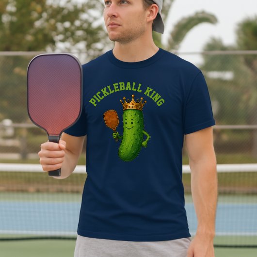 Pickleball King Funny Pickle & Crown Sjabloon T-shirt