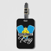 Pickleball King - Funny Pickleball Champion Bagagelabel (Voorkant (verticaal))