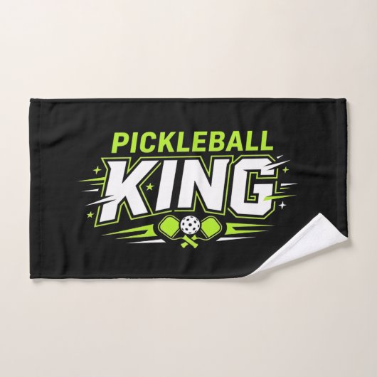 Pickleball King Funny Pickleball Paddle Handdoek (Handdoek)