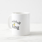 Pickleball King, Gele Pickleball die een kroon dra Koffiemok (Voorkant links)