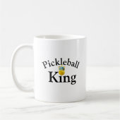 Pickleball King, Gele Pickleball die een kroon dra Koffiemok (Links)