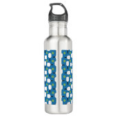 Pickleball King, Gele Pickleball die een kroon dra Waterfles (Achterkant)