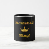 Pickleball King koffie mok - zwart & goud (Midden)