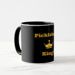 Pickleball King koffie mok - zwart & goud