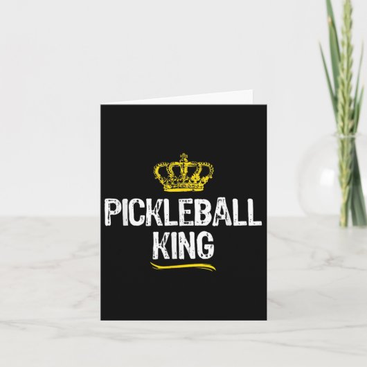 Pickleball King Mannen Jongens Speler Funny Cool Kaart (Voorkant)