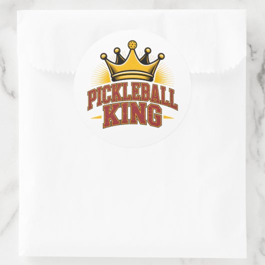 Pickleball King Ronde Sticker (Tas)