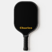Pickleball King zwart/gouden peddel - personaliser Pickleball Paddle (Achterkant)