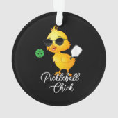 Pickleball Kip Grappige Pickleball Ornament (achterkant)