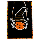 Pickleball Kitchen Witch Cute Pickleball Halloween Medium Cadeauzakje (Voorkant)