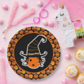 Pickleball Kitchen Witch Cute Pickleball Halloween Papieren Bordje (Feest)