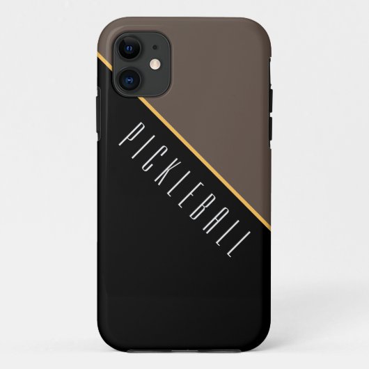 PICKLEBALL Klasse Modern Zwart Bruin Kleurblok Case-Mate iPhone Case (Achterkant)