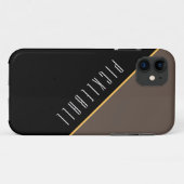 PICKLEBALL Klasse Modern Zwart Bruin Kleurblok Case-Mate iPhone Case (Achterkant (horizontaal))