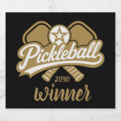 Pickleball Kleding Spelers Sparkling Wijnetiket (Enkel label)