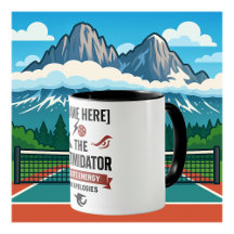 Pickleball koffiemok met het Intimidator-ontwerp