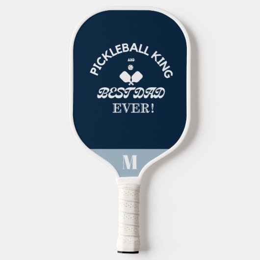 Pickleball Koning en Beste Pap Ooit 3 Fotorooster Paddle (Achterkant)