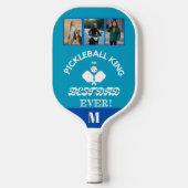 Pickleball Koning en Beste Pap Ooit 3 Fotorooster Paddle (Voorkant)