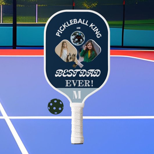 Pickleball Koning en Beste Pap Ooit 3 Fotorooster Pickleball Paddle
