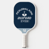 Pickleball Koning en Beste Pap Ooit 3 Fotorooster Pickleball Paddle (Achterkant)