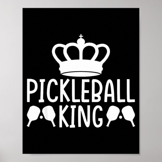 Pickleball koning peddelsporten grappige pickle ba poster (Voorkant)