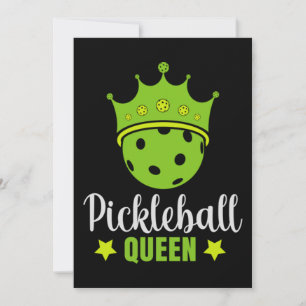 Pickleball Koningin Grappige Pickle Bal Koningin Kaart