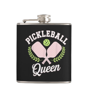 Pickleball Koningin Grappige Pickleball Speler Heupfles