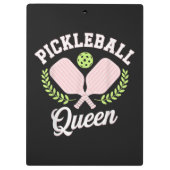 Pickleball Koningin Grappige Pickleball Speler Klembord (Achterkant)