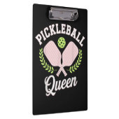 Pickleball Koningin Grappige Pickleball Speler Klembord (Rechts)