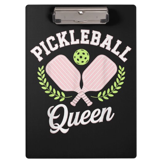 Pickleball Koningin Grappige Pickleball Speler Klembord (Voorkant)