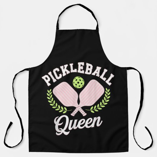 Pickleball Koningin Grappige Pickleball Speler Schort (Voorkant)