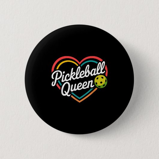 Pickleball koningin ronde button 5,7 cm (Voorkant)